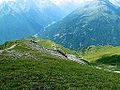 Blick von oberhalb auf die Starkenburger Hütte