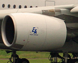 Een Engine Alliance GP7200 aan de Airbus A380