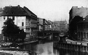 Gertraudenbrücke 1880, vor dem Neubau