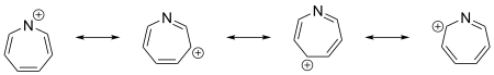 Mesomere Grenzstrukturen des Kations von 1H-Azepin