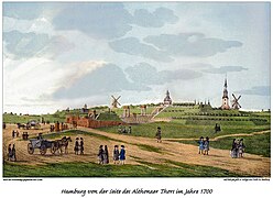 I 10 Hamburg von der Seite des Altonaer Thor's im Jahre 1700