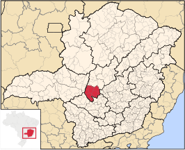 Ligging van de Braziliaanse microregio Bom Despacho in Minas Gerais