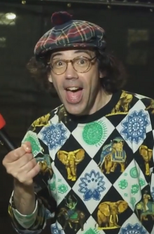 Nardwuar at Rolling Loud in 2019