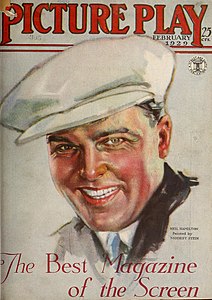 Neil Hamilton, Picture Play magazine cover, February 1929, painted by Stein