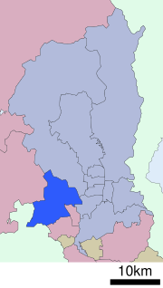 Location of Nishikyō-ku in Kyoto