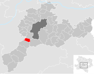 Lage der Gemeinde Weinburg (Niederösterreich) im Bezirk St. Pölten-Land (anklickbare Karte)