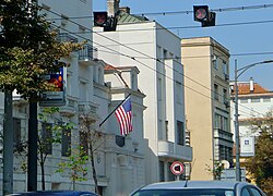 caption=Former embassy in Knez Miloša street