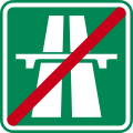 End of expressway (speed limit 90 km/h implied)