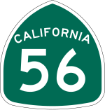 Straßenschild der California State Route 56