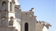Gazançetsots Katedrali'nin hasarlı kısmı