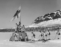 Raising the Flag on the Three-Country Cairn