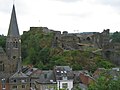 Kerk en kasteel in La Roche-en-Ardenne