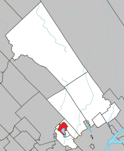 Location within La Jacques-Cartier RCM