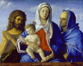 Madonna mit Kind, Johannes dem Täufer und der heiligen Elisabeth von Giovanni Bellini, 1490–1500