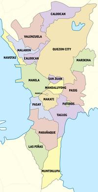 Metro Manila'nın haritası