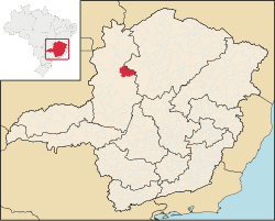 Location of Brasilândia de Minas in Minas Gerais