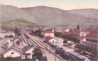 Bahnhof Mostar um die Jahrhundert­wende.