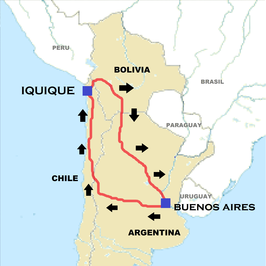 Route van de Dakar Rally 2015