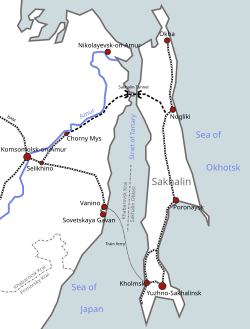 The Sakhalin Tunnel location