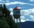 This is what you get for allowing your computer to give you directions: after 35km along a dirt road labelled highway by Microsoft Streets and Trips, this greeted us to the town of Twin Bridges, Montana.