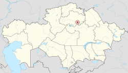 Location of Astana