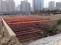 Line 15 under construction near Wangjing Station (photo taken September 3, 2009)