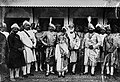 Photograph from 1915 of Maharaja of Datia, Maharaja of Orchha and Maharaja Sawant Singh of Bijawar along with their administration