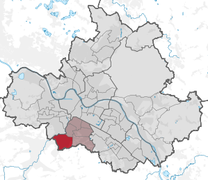 Lage des statistischen Stadtteils Coschütz/Gittersee in Dresden
