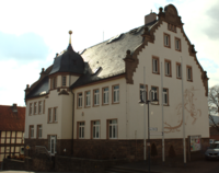 The present city hall in Großenlüder, previously a schoolhouse