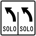 R3-8c Advance intersection lane control (two lanes)