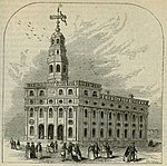 The original Nauvoo Temple of the Latter-day Saint movement built in Nauvoo, Illinois.