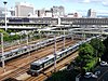 The tracks and station building at Shin-Ōsaka Station in 2008