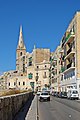 Straßenszene mit St. Paul’s Pro-Cathedral, Valletta 3. Juni 2009