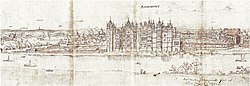 Σχέδιο του παλατιού σε αναπαράσταση του 1562