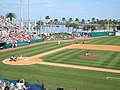 Letzter Pitch der Tampa Bay Rays im Stadion im Spring Training am 28. März 2008