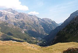 Het hogere deel van het Val di Gressoney