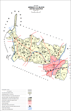 Map of Jamira (#735) in Arrah block