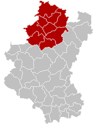 Arrondissement di Marche-en-Famenne – Mappa