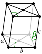 Monoclinic cu baze centrate (β)