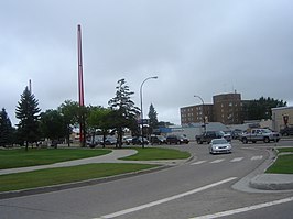 Grenspost in Lloydminster