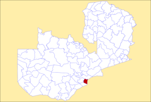 District location in Zambia