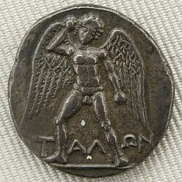 Drachme met Talos afgebeeld, 3e eeuw v.Chr.