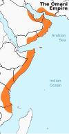 The Omani Empire at its peak under Said bin Sultan