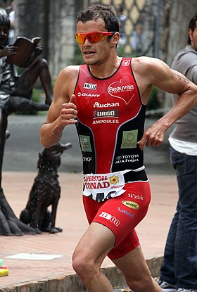 Frédéric Belaubre im FITRI-Triathlon in Andora (Italien), 2010