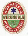 Hair's Strong Ale label