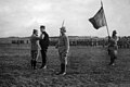 Presentation of the Knight's Cross of the Legion of Honor to Captain Bougrain by the General Reveilhac, commanding the 60 ° D.I. December 1, 1915