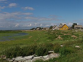 Huizen op de kust van Manilaid