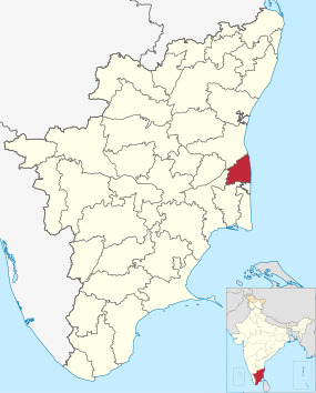 Positionskarte des Distrikts Mayiladuthurai