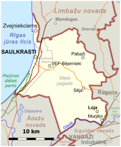 Location of Saulkrasti Municipality