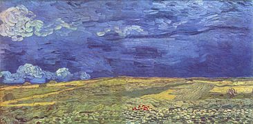 Bulutlu Gökyüzü Altında Buğday Tarlası, Vincent van Gogh, Temmuz 1890